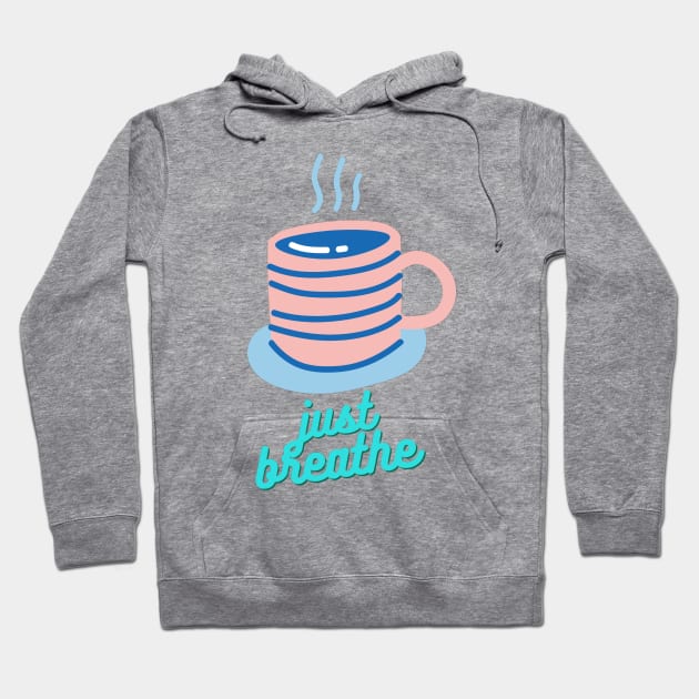 Relaxing Morning Coffee Pink Themed Hoodie by SehliBuilder